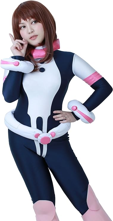 Anime Hero Cosplay Suit Costume with Waist Piece and Neckwear