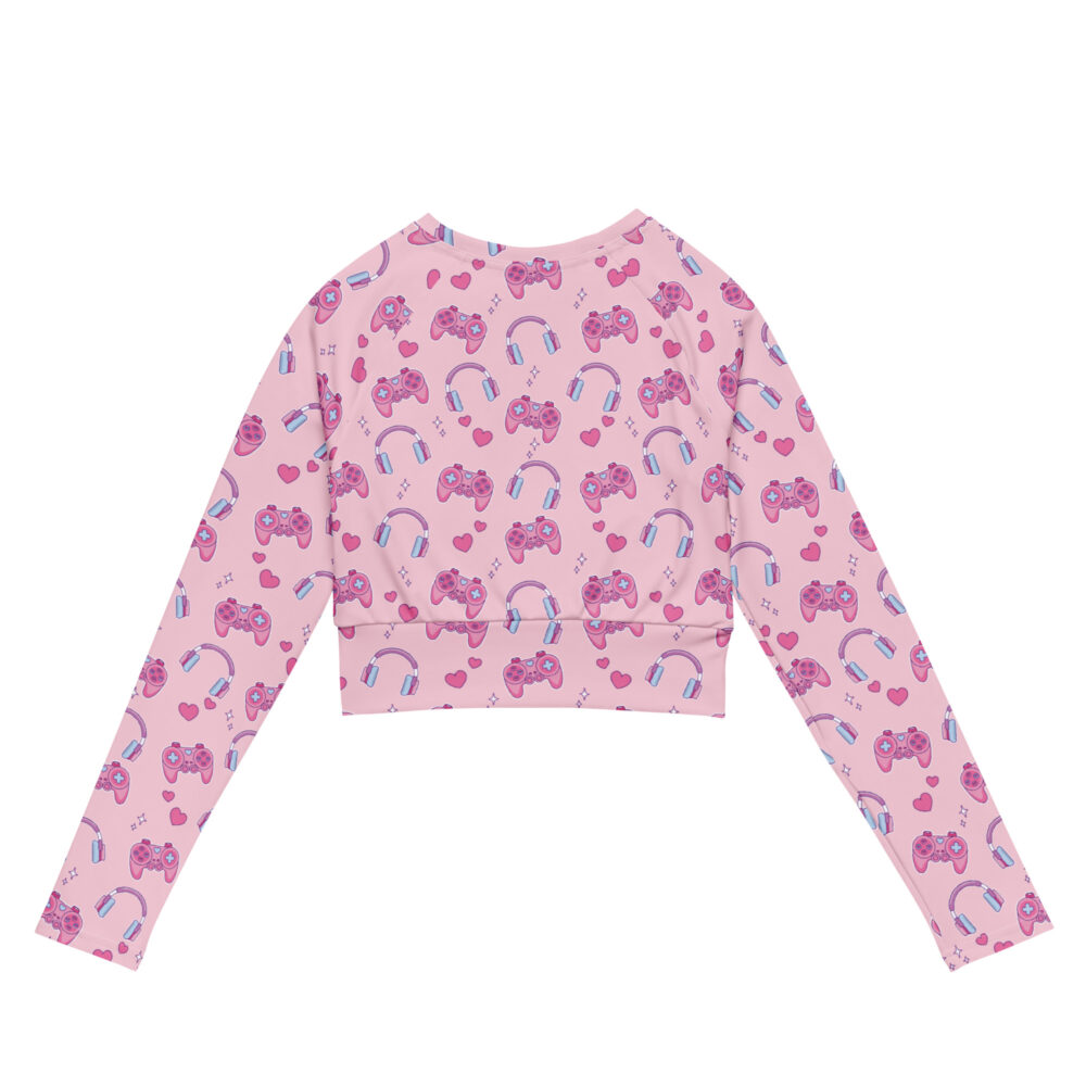 Gamer Girl Kawaii Long-Sleeved Crop Top - Image 2