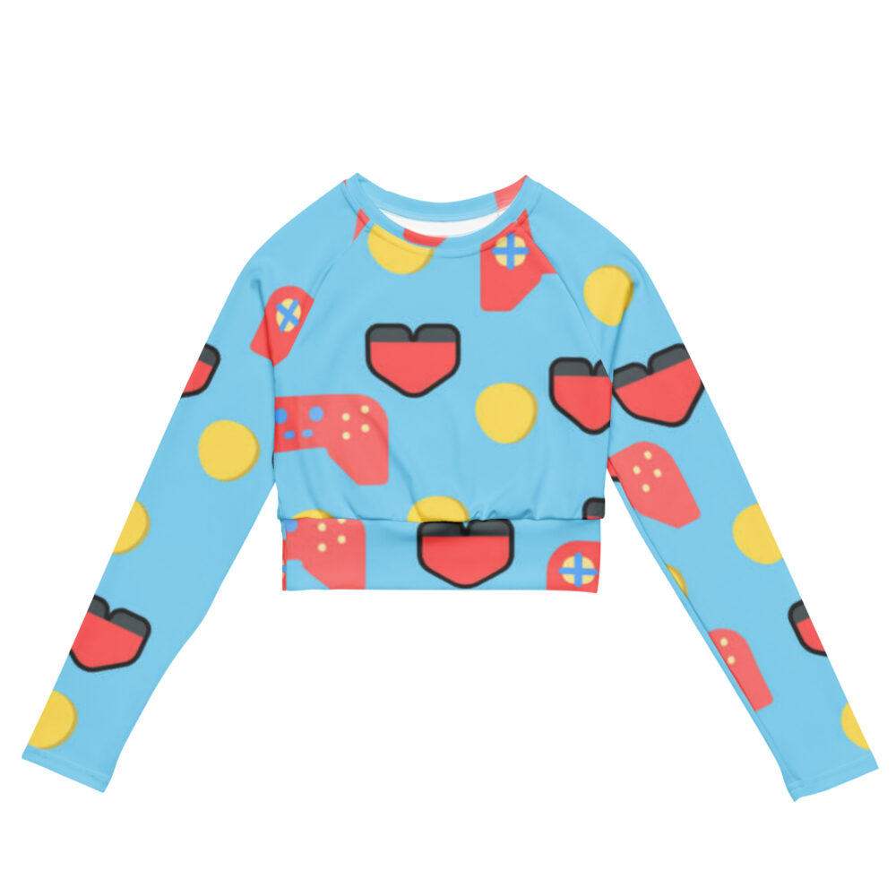 Gamer Girl Long-Sleeved Crop Top