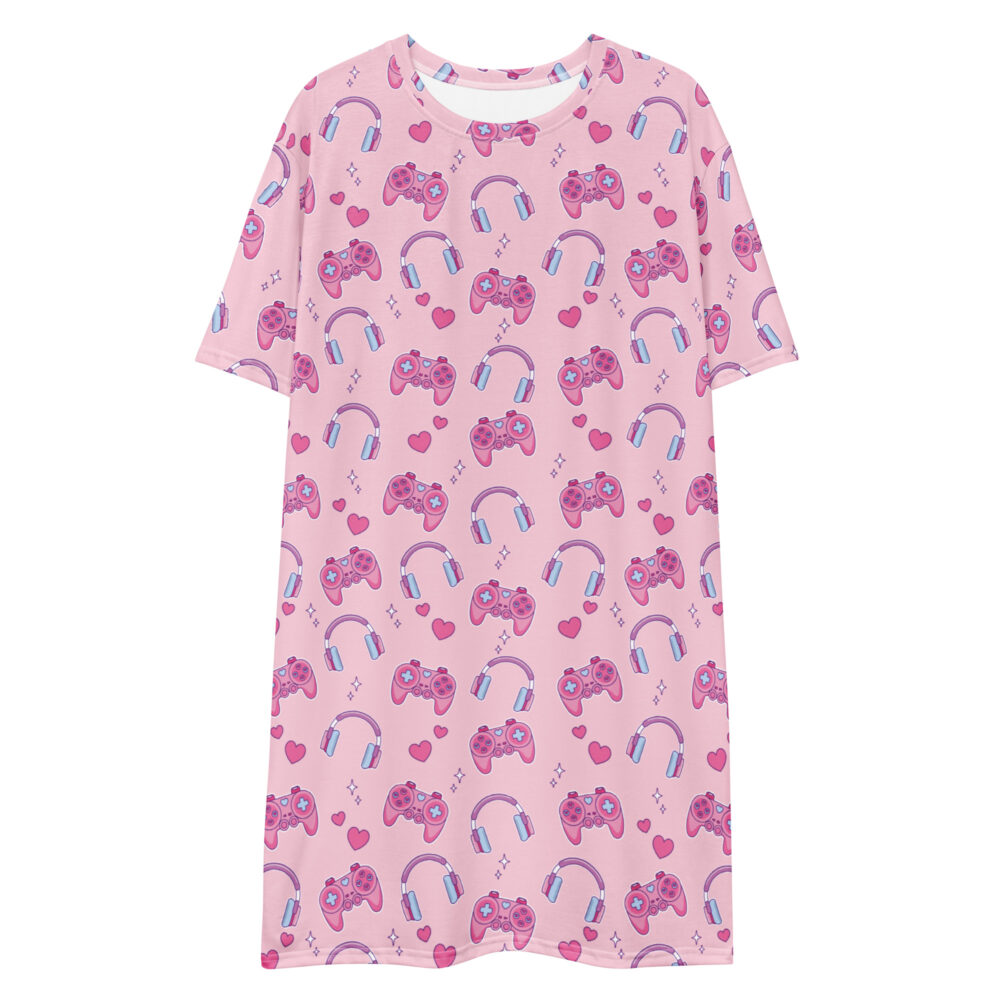 Gamer Girl Kawaii T-shirt Dress