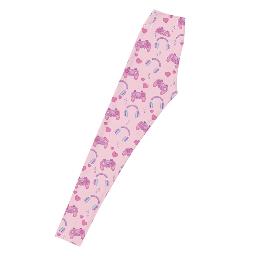 High-waisted Kawaii Gamer Girl Leggings - Image 3