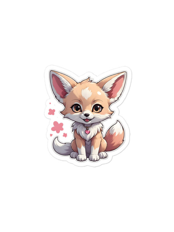 Gamer Girl Anime Fox Bubble-Free Peeker Stickers - Image 2