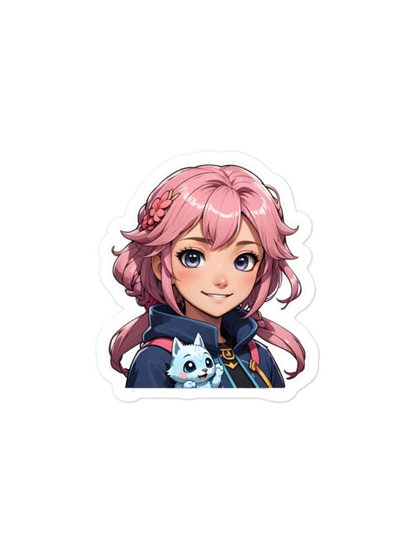 Gamer Girl Anime Manga Bubble-Free Peeker Stickers - Image 2