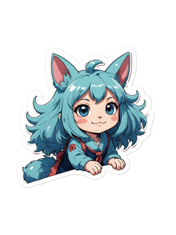 Gamer Girl Anime Bubble-Free Peeker Stickers - Image 3