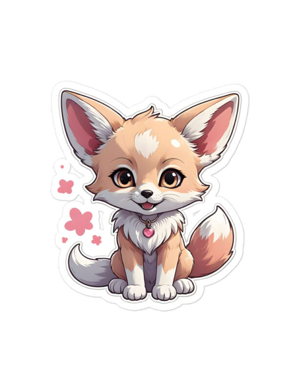 Gamer Girl Anime Fox Bubble-Free Peeker Stickers - Image 3