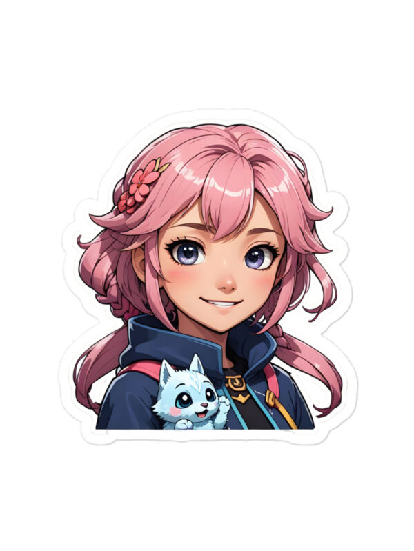 Gamer Girl Anime Manga Bubble-Free Peeker Stickers - Image 3
