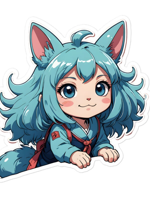 Gamer Girl Anime Bubble-Free Peeker Stickers