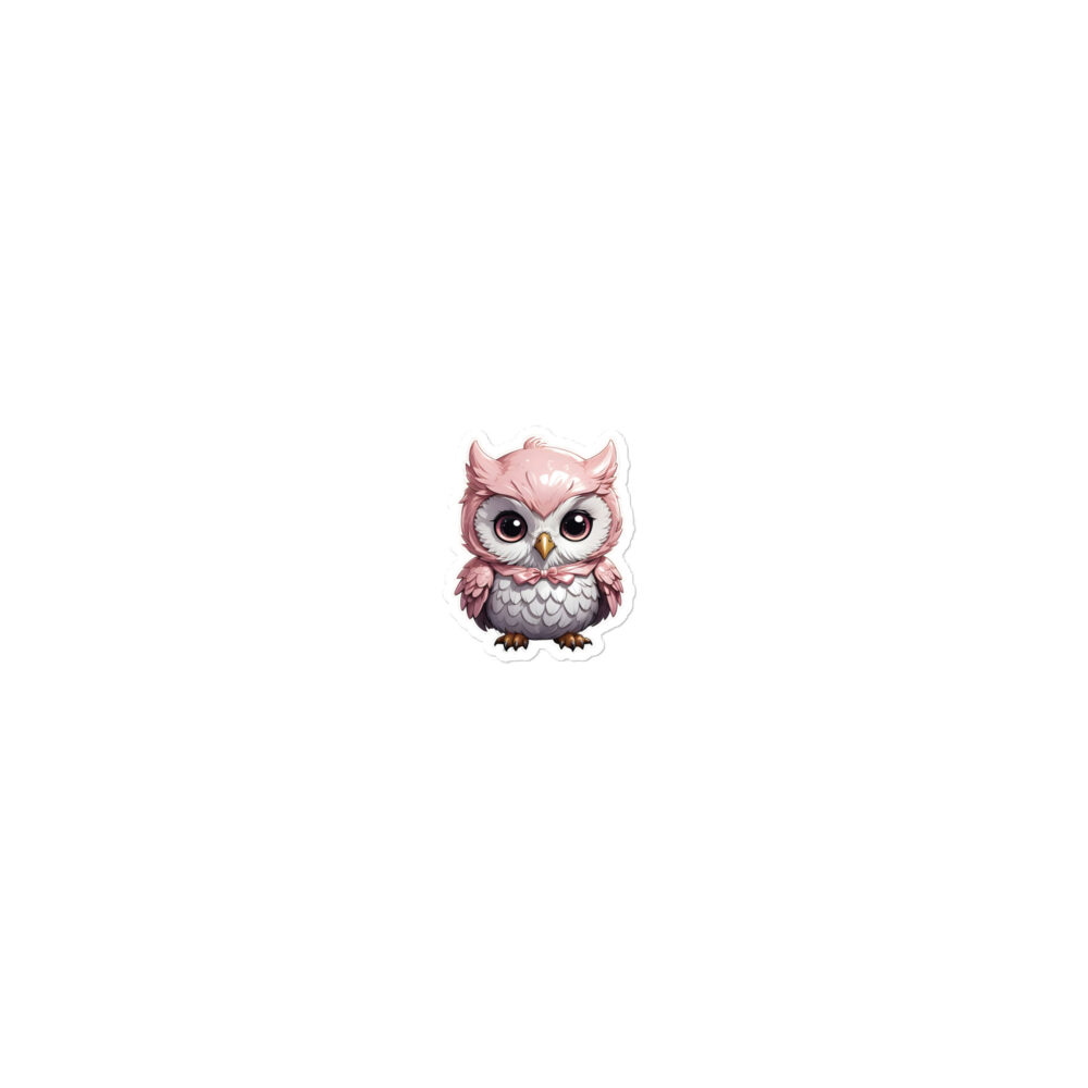 Gamer Girl Anime Pink Owl Bubble-Free Peeker Stickers - Image 4