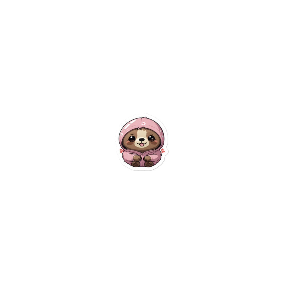 Gamer Girl Anime Sloth Baby Bubble-Free Peeker Stickers - Image 4