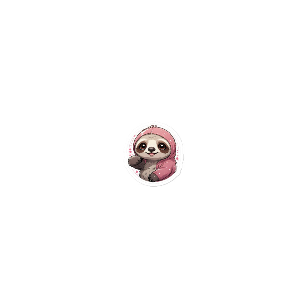 Gamer Girl Anime Hoodie Sloth Bubble-Free Peeker Stickers - Image 4