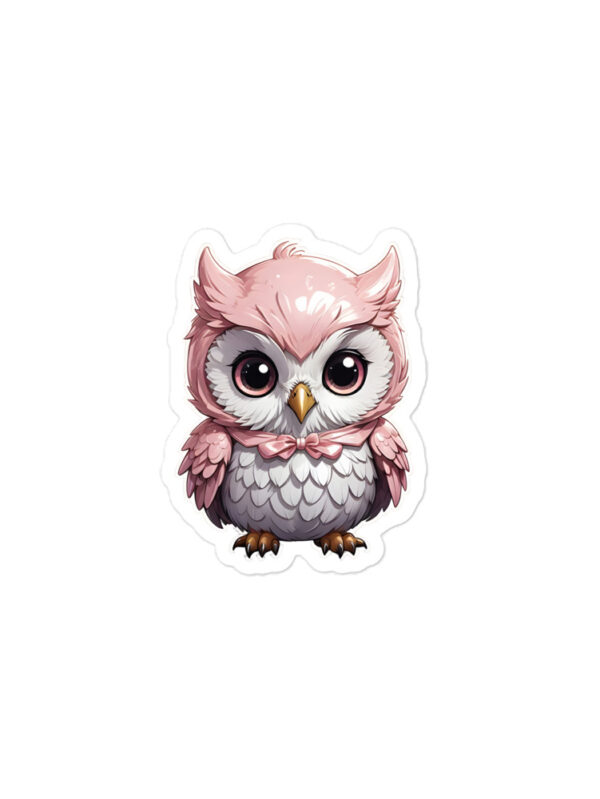 Gamer Girl Anime Pink Owl Bubble-Free Peeker Stickers - Image 2