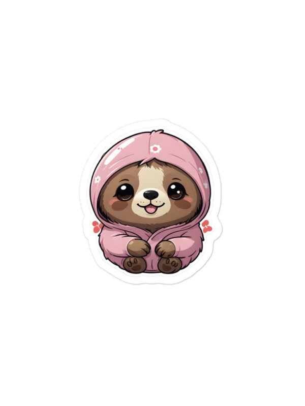 Gamer Girl Anime Sloth Baby Bubble-Free Peeker Stickers - Image 2