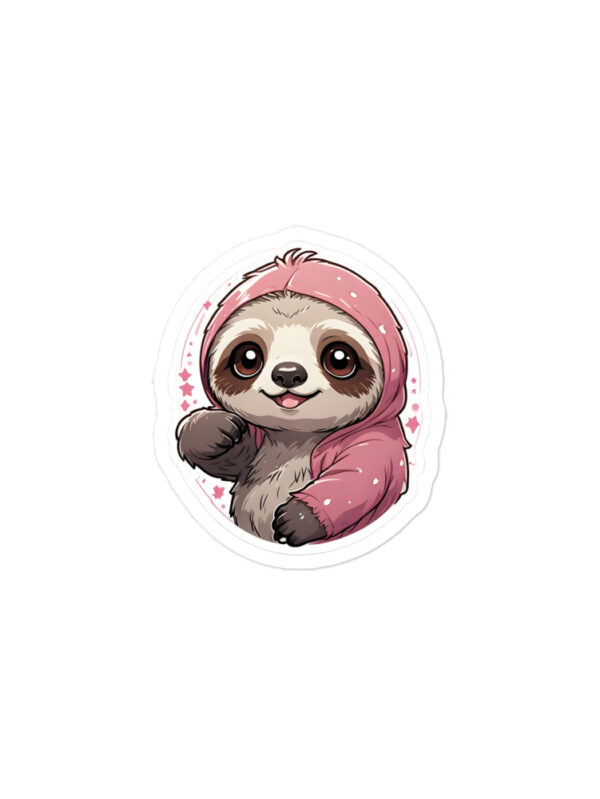 Gamer Girl Anime Hoodie Sloth Bubble-Free Peeker Stickers - Image 2