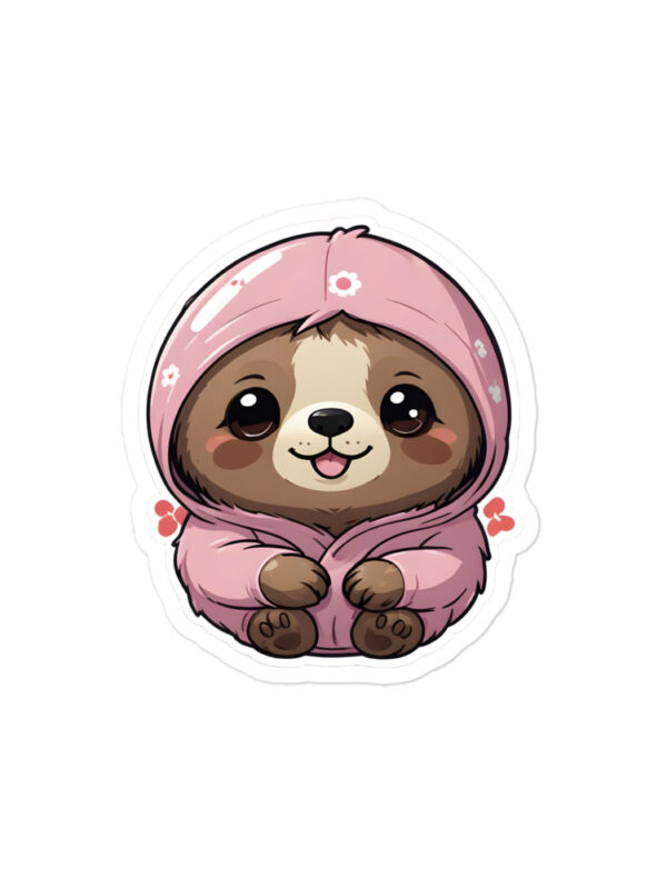 Gamer Girl Anime Sloth Baby Bubble-Free Peeker Stickers - Image 3