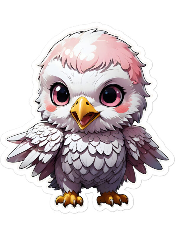 Gamer Girl Anime Pink Eagle Bubble-Free Peeker Stickers